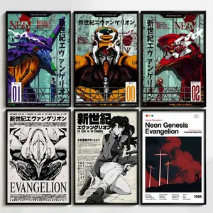 Neon Genesis Evangelion Anime Poster, Anime Print, Manga Wall Art, Anime Gift, Anime Room Decor, Otaku Wall Decor, Home Decor, Birthday Gift