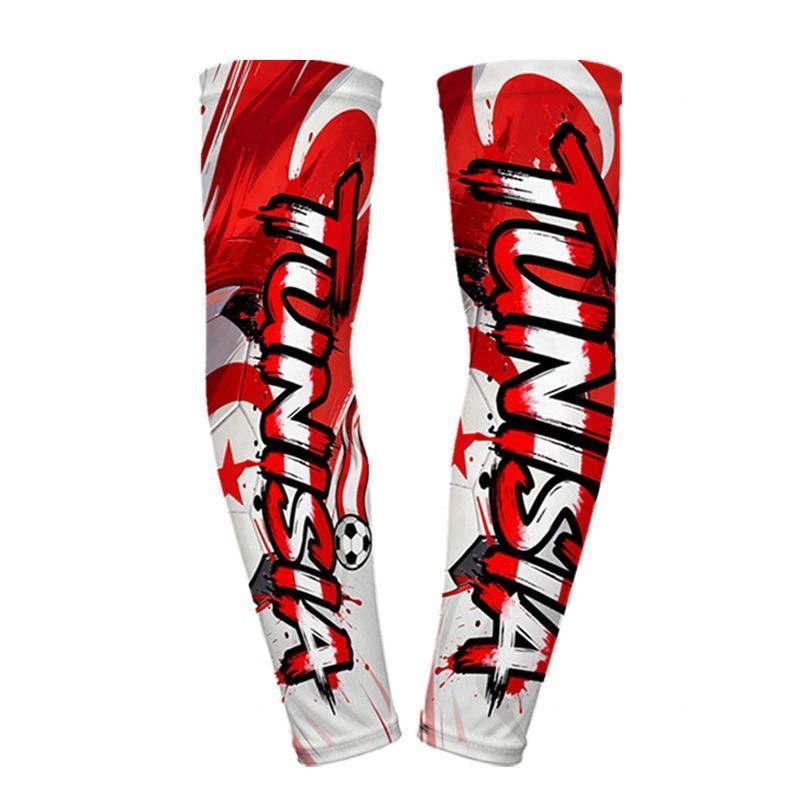 2026 World Cup Fan Arm Sleeves Sun Protection Breathable Stretch Team Spirit Wear Soccer Stadium Accessories For Usa Mexico Canada Supporters