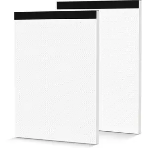 8.5 x 11 Dot Grid Notepad 2 Pack Dotted Graph Paper Journal Micro Perforated Thick White Paper 30 Sheets/Pad for Sketching Journaling Writing Notes
