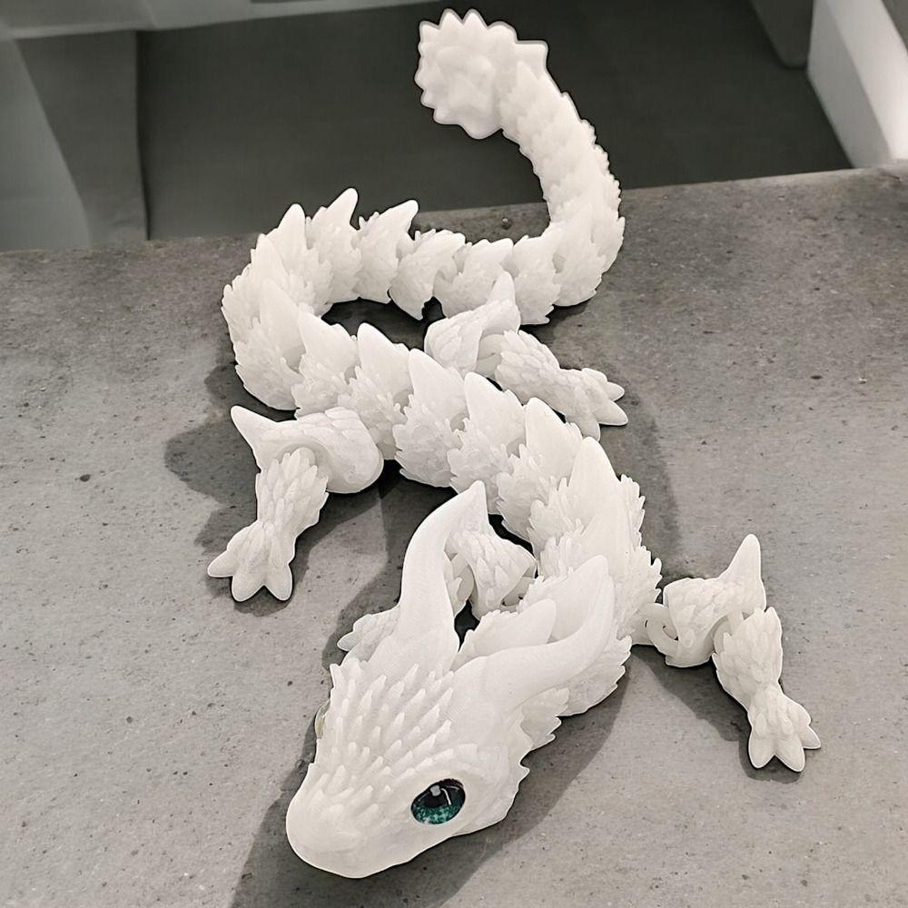 Simulated Eye 3D Printed Dragon All-in-one Molding Chinese Dragon 3D Printed Diceratops Dragon Rotatable Flexible