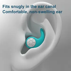 A Comfortable and Reusable Silicone Earplug -1 Pair (multiple)/3 Pairs (random), Made of Silicone Material, Soft and Not Harmful to the Ears, Colorful Swimming, Surfing and Water Soft Earplugs, Also Suitable Work