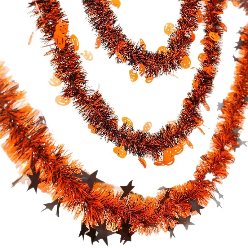 Halloween Paper Hanging Ornaments Set - Spooky Star, Pumpkin, Spider Patterns, Decorative Streamers, Pull Flower Bunting for Varied Indoor/Outdoor Party Scene Layouts & Themed Gatherings, Basic