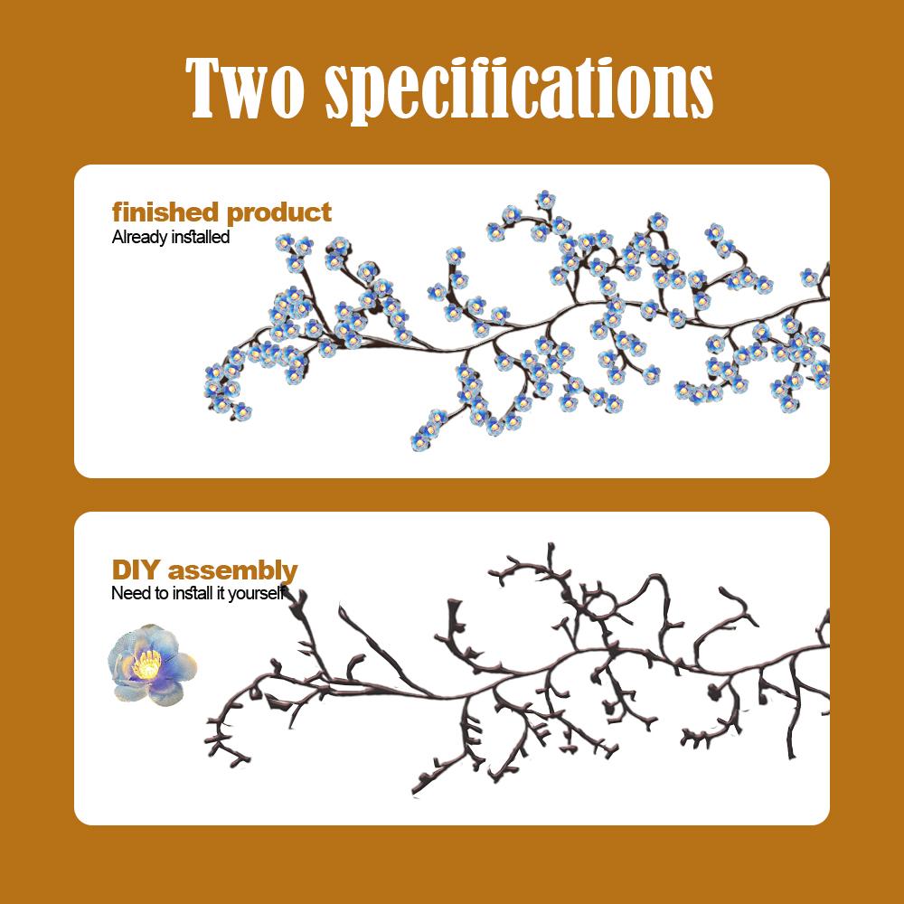 USB Powered 96-LED Artificial Magic Cherry Blossom Branch Light, 8-Lighting Modes, Flexible DIY Decorative Rattan Light for Home, Outdoor, Garden, Lawn Decoration