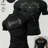 Men's Gothic Print Fitness T-Shirt, Quick-Dry Breathable Moisture-Wicking, Y2K Dark Goth Sport Tee, Streetwear Style for Gym, Running, Cycling, Casual Workout Tops, Activewear Tee