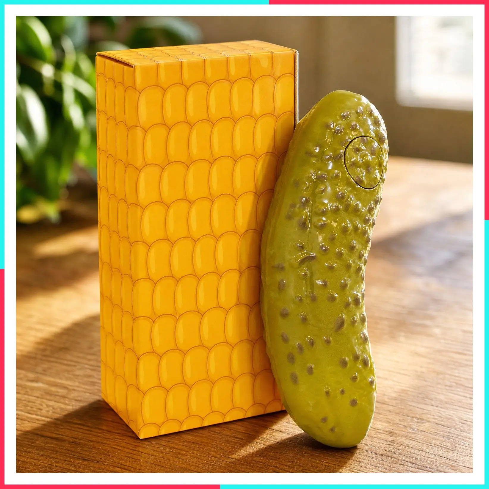 Screaming Pickle Toy with Original Goat Scream - Funny Talking Noise Gag Gift for Kids and Adults - Office Prank or Family Night