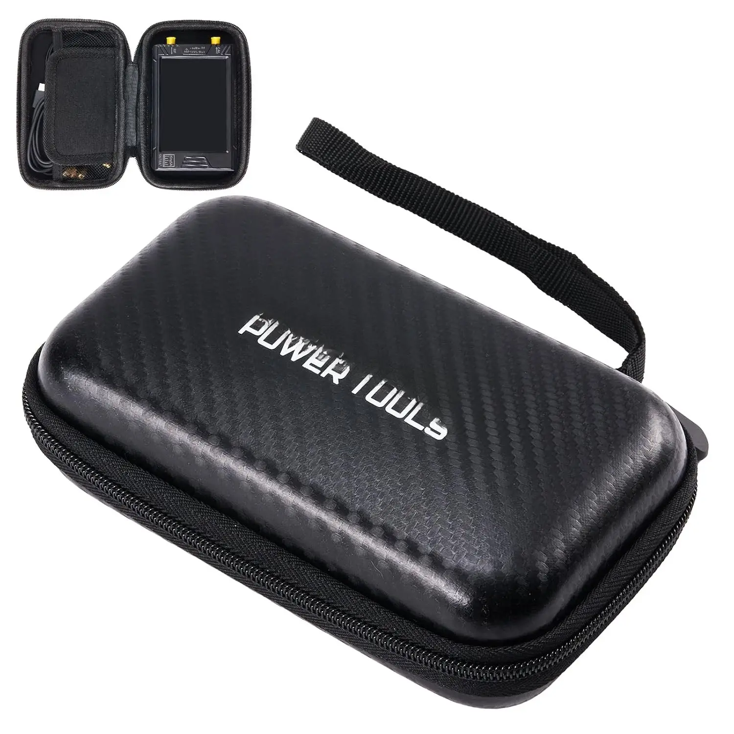 4 Inch Protective Case for NanoVNA-H4 & TinySA Ultra: EVA Hard Shell Storage Pouch with Custom  for Antenna/ Analyzer,  Shockproof Design with Carry Strap