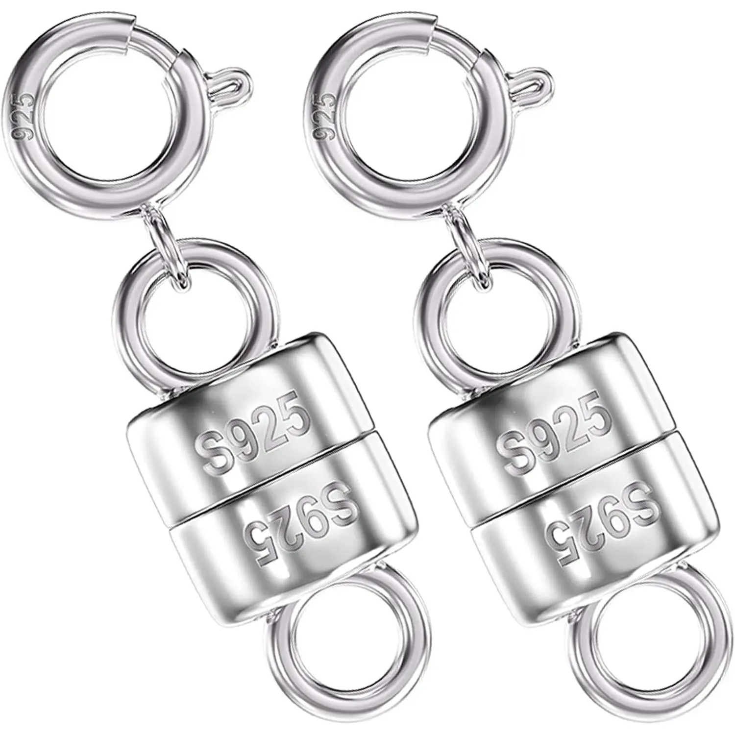 925 Sterling   Necklace Clasps and Closures,Mini Bracelets Clasp Converter  and  Chain Extender for  Making Supplies
