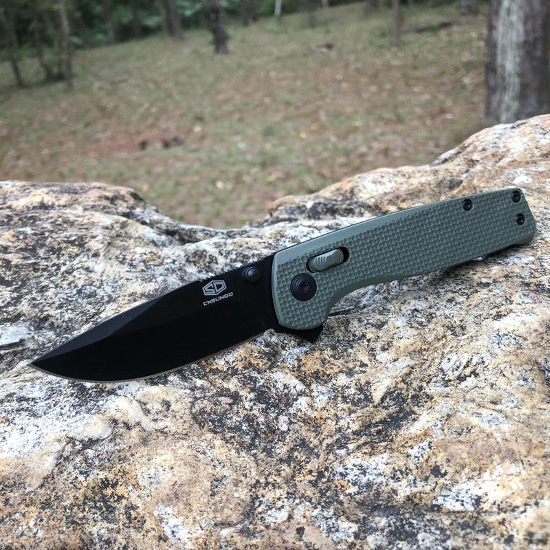 EDC Folding Utility Otf Knife with Pocket Clip, Sharp Stainless Steel Blade, Lightweight Plastic Handle Tactical Pocket Knives EDC Tools For Outdoor Camping Fishing Kitchen Daily Use Survival Gear