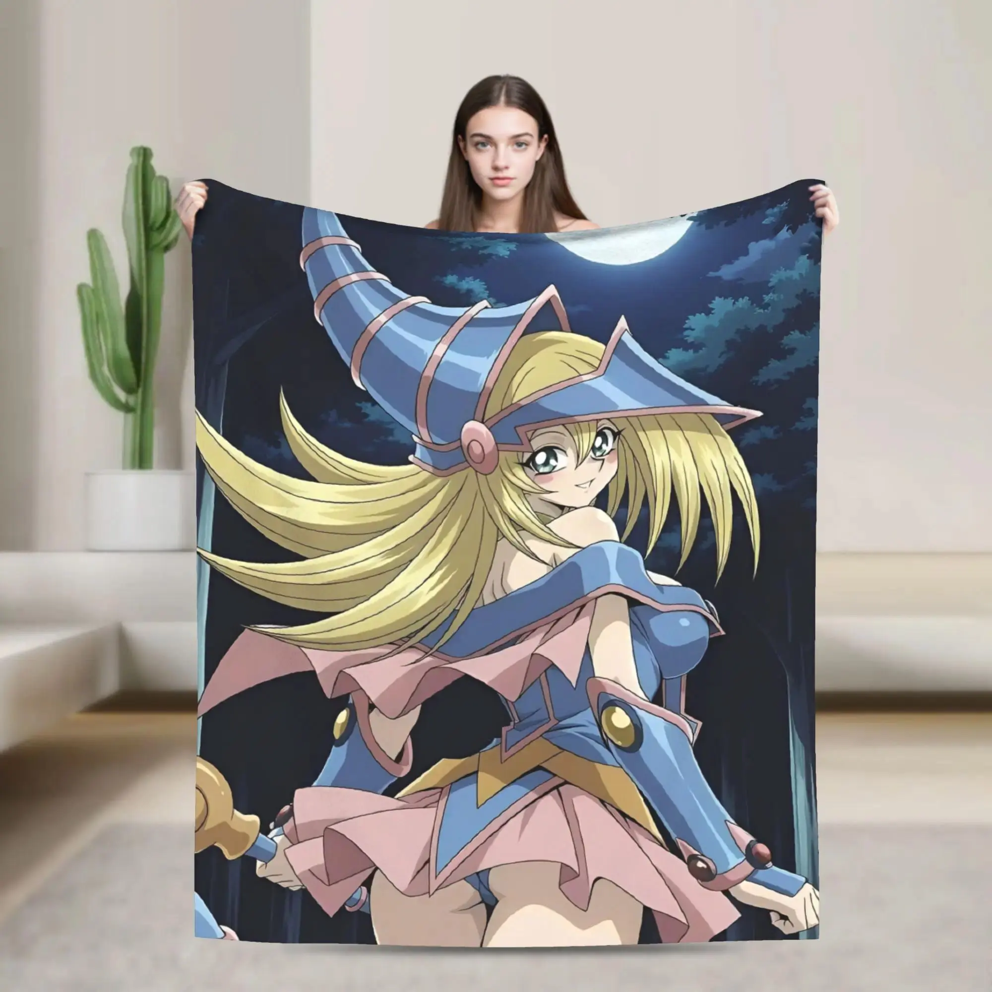 Yu-Gi-Oh Anime Card Microfiber Poly Flannel Blanket - Soft, Cozy, Wrinkle Resistant, All Seasons Multi-Size Throw (30x40in Very Small, 50x60in, 80x60in) for Sofa, Watch Parties, Watch Party