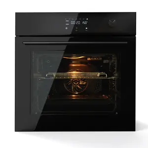 Superior 24" Electric Single Wall Oven – 2.5 Cu.Ft. Capacity, 3000W Built-in Convection – 8 Cooking Functions, Air Fry, 360° Rotisserie, 3D Surround Heating, Touch & Mechanical Controls, Triple Glass, Safety Lock, Stainless Steel