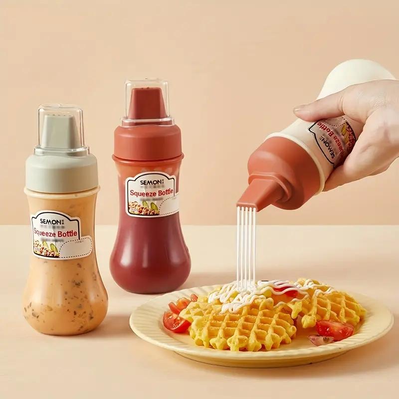 1pcs Multipurpose Squeeze Sauce Bottles - Leakproof, Refillable Dispensers for Ketchup, Mustard, Dressings - Versatile Kitchen Tool for Condiments & Sauces