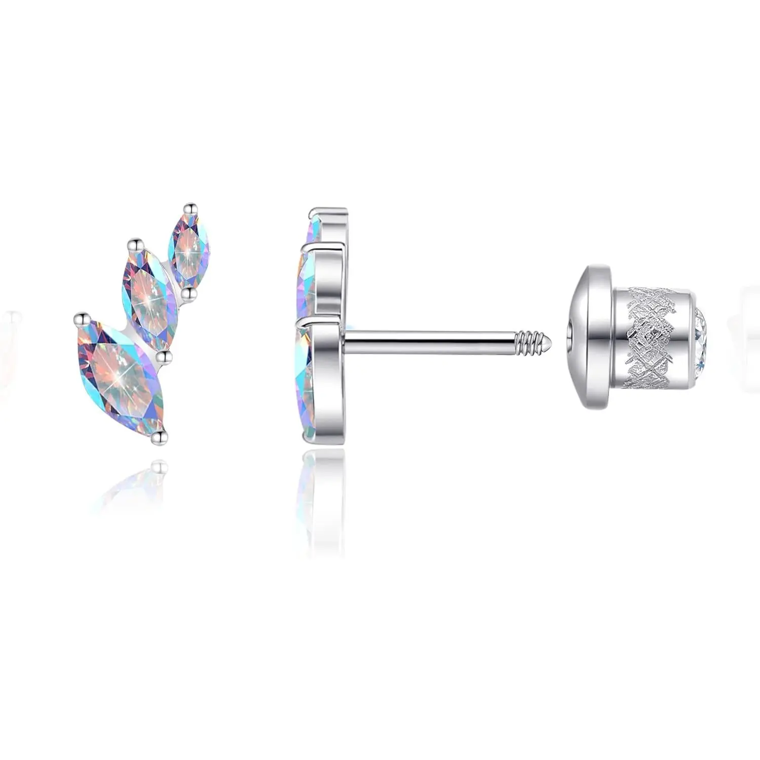 Implant-Titanium G23 F136 Grade Screw Stud Earrings, 20G Multiple Styles for Ear Cartilage, Tragus, Helix, Everyday
