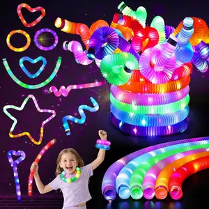 12PCS Glow Sticks for Kids, Glow in the Dark Party Favors Supplies, Light Up Fidget Pop Tubes for Birthday Party Favors Gifts Dance Camp, Goodie Bags Stuffersfidget toys
