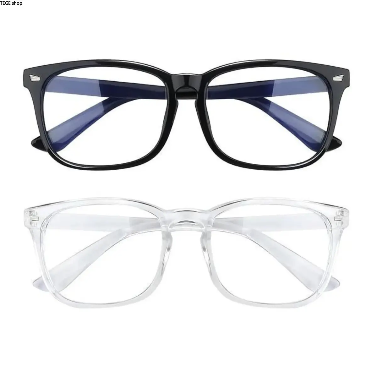 Blue Light Blocking Eyewear, Anti Eye Strain Computer Gaming TV Glasses, Unbreakable Classic Fashion Frames for Adult Daily Work Study Party Use Men Women