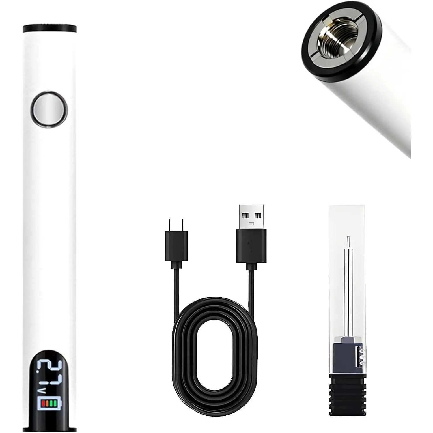 Thread Burner Kit, LCD 2.7V/3.4V/4.2V, Rechargeable (White)