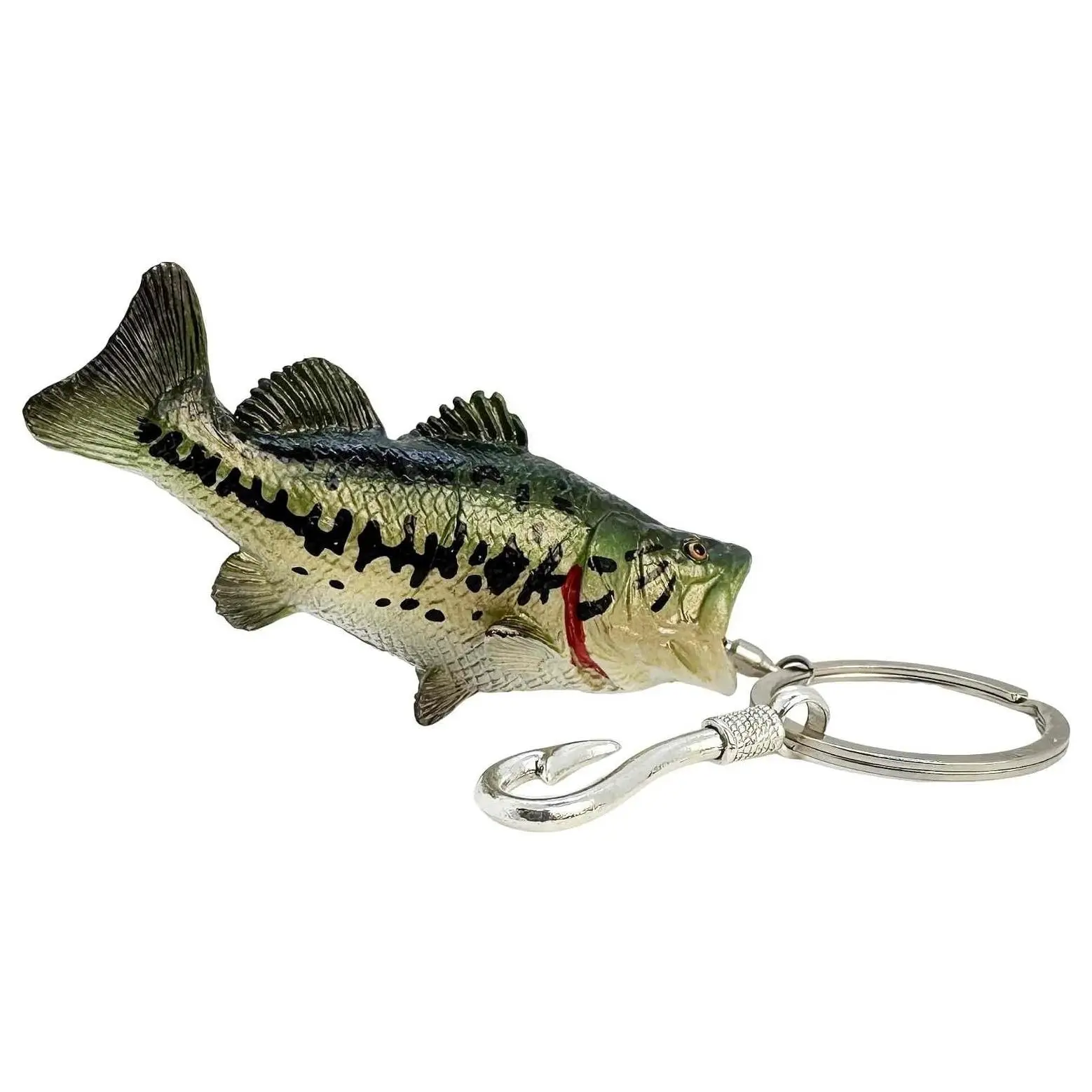 Funny Bass Fishing Keychain Gifts for Men - Cool Bass Fish Key Chain for Fishing Lovers