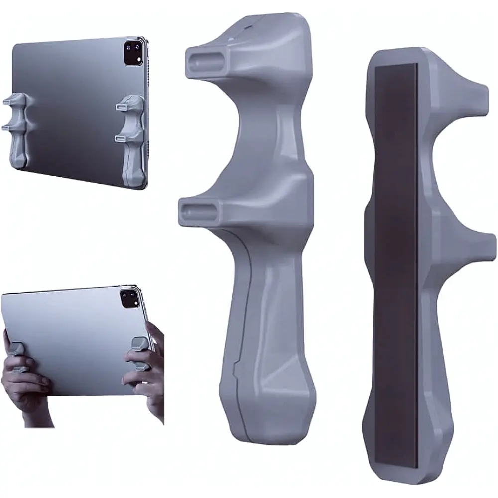 Creativity Gaming Handle for iPad, [Washable & Reusable] Anti-Slip Silicone Gamepad Grip, Multi-Finger Triggers Operation Tablet Game Controller for PUBG/Knives Out/Rules of Survival