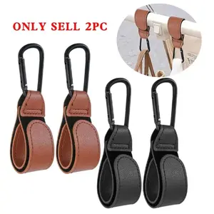 2PCS Baby Stroller Hooks – Aluminum Alloy Carabiners with Nylon Straps, Holds Up to 22 lbs