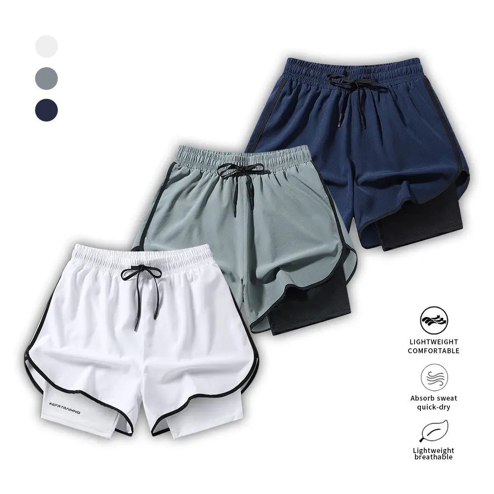 Inkhausstore-Inkvaultarchive 2-in-1 Mens Running Shorts Quick Dry Double Layer Athletic Training Gym Workout Shorts