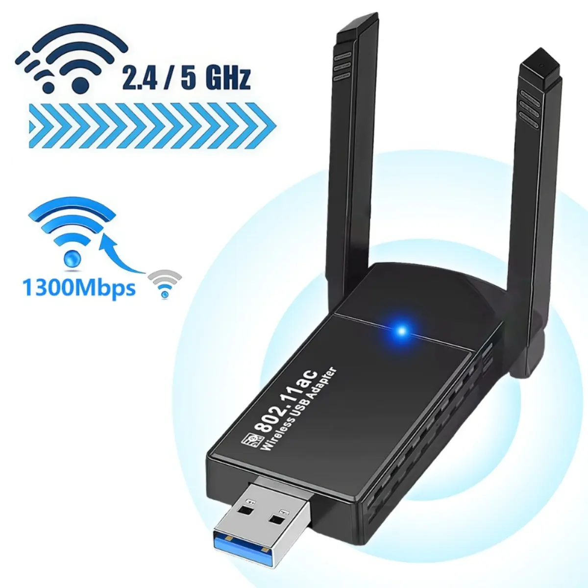 WiFi PCIe WiFi Card for Desktop PC, Bluetooth and WPA3, 802.11ac, 2.4G 5G Dual Band Wireless Adapter, Ultra-Low Latency, Supports Windows 11, 10 , 7, Usb Wifi Adapter for Desktop Pc