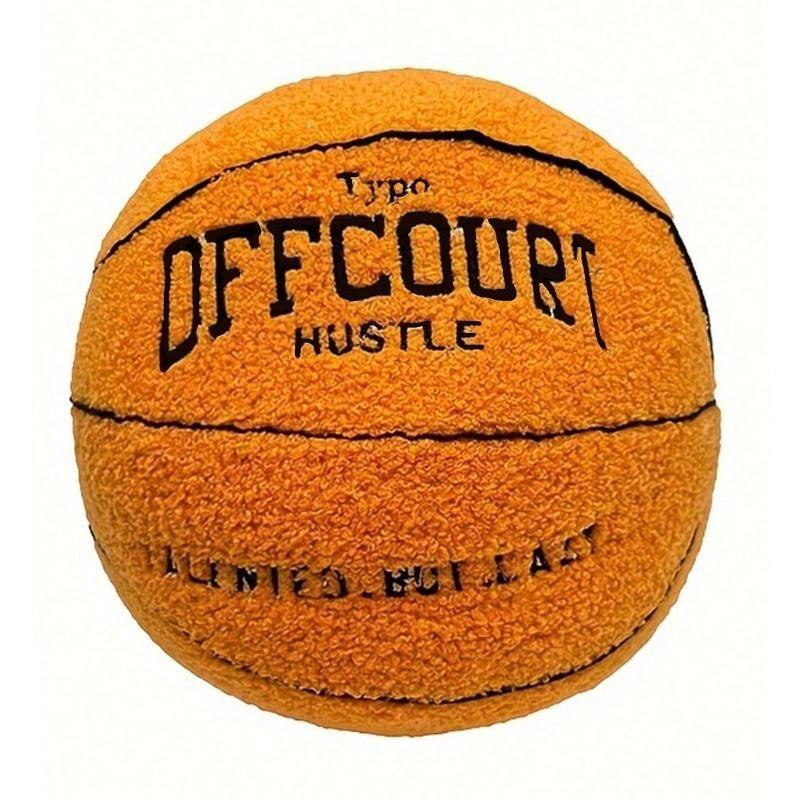 OFFCOURT Basketball Plush Pillow, 3 Colors Soft Fluffy Stuffed Ball Toy, Cute Room Decor Gift for Sports Lovers & Kids