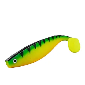 1pc 23.5cm 68g Large T Tail Soft Worm Lure, Saltwater Fishing Baits for Bass and Grouper, Long Cast Bottom Sink Fish Shape Bait