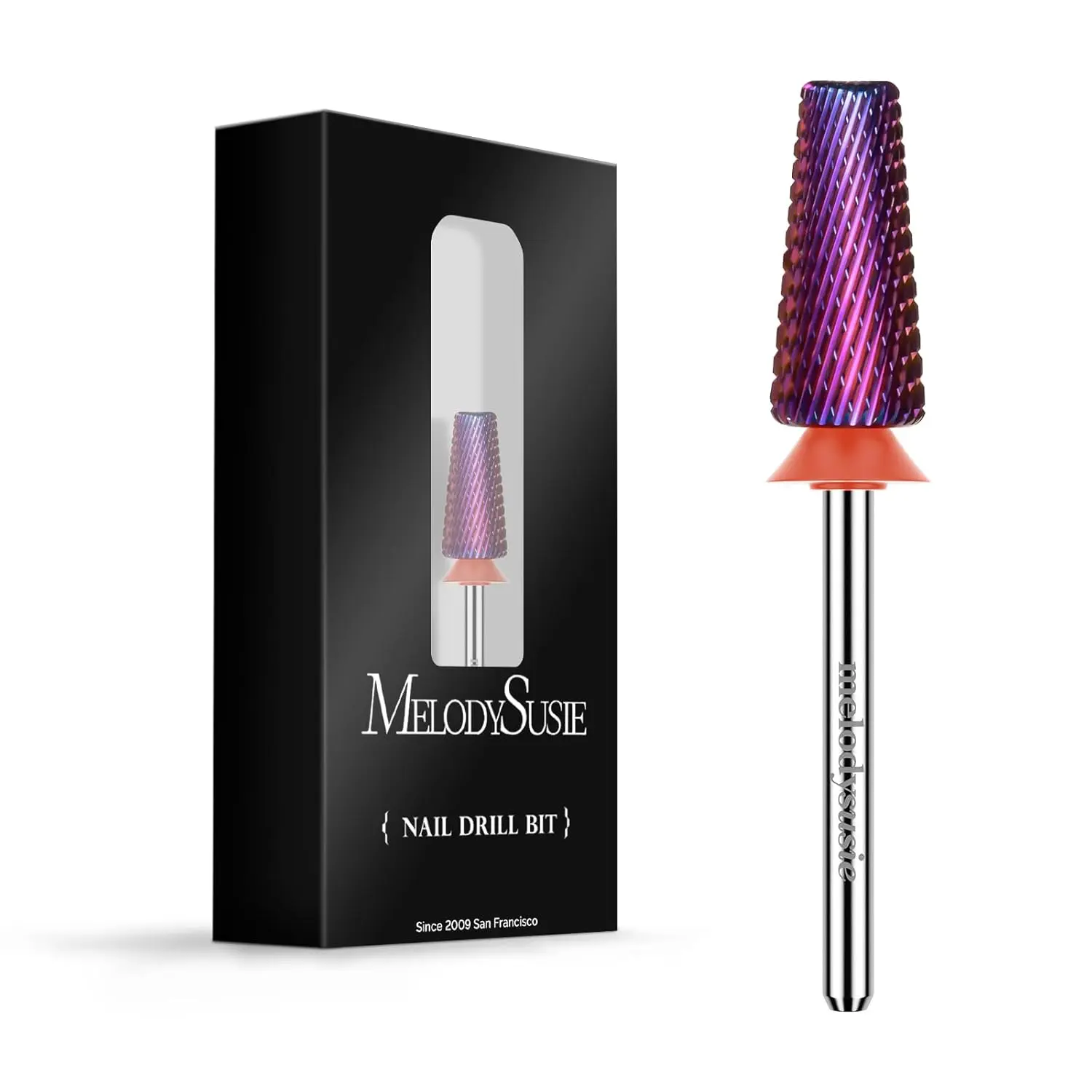 5 in 1 Nail, 3/32'' Carbide Tungsten-Function, Suitable for Manicure Pedicure Cuticle Gel Polishing, Purple, Fine