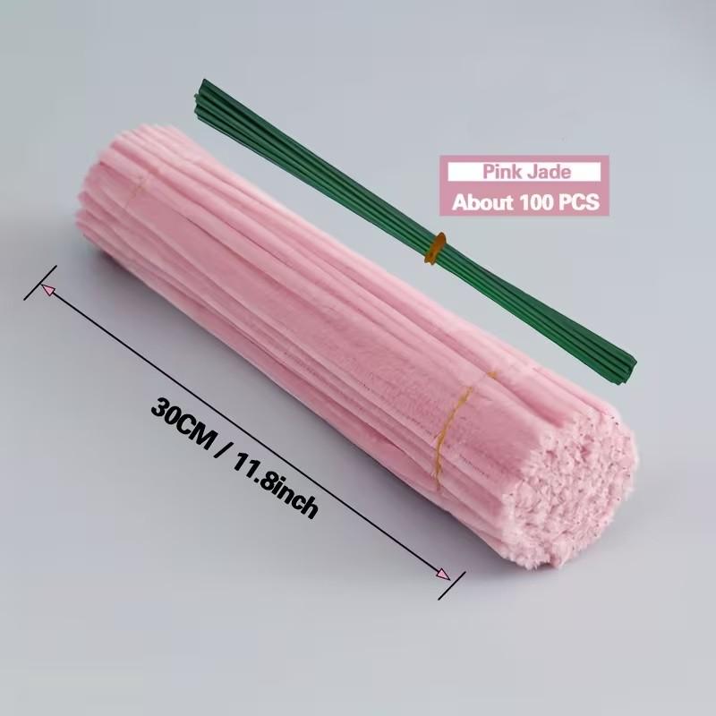 706-Piece Rose Flower Twisting Sticks Bouquet Set, Includes 300 Pipe Cleaners, 382 Flower Centers, Ideal for Christmas, Mother's Day and Graduations