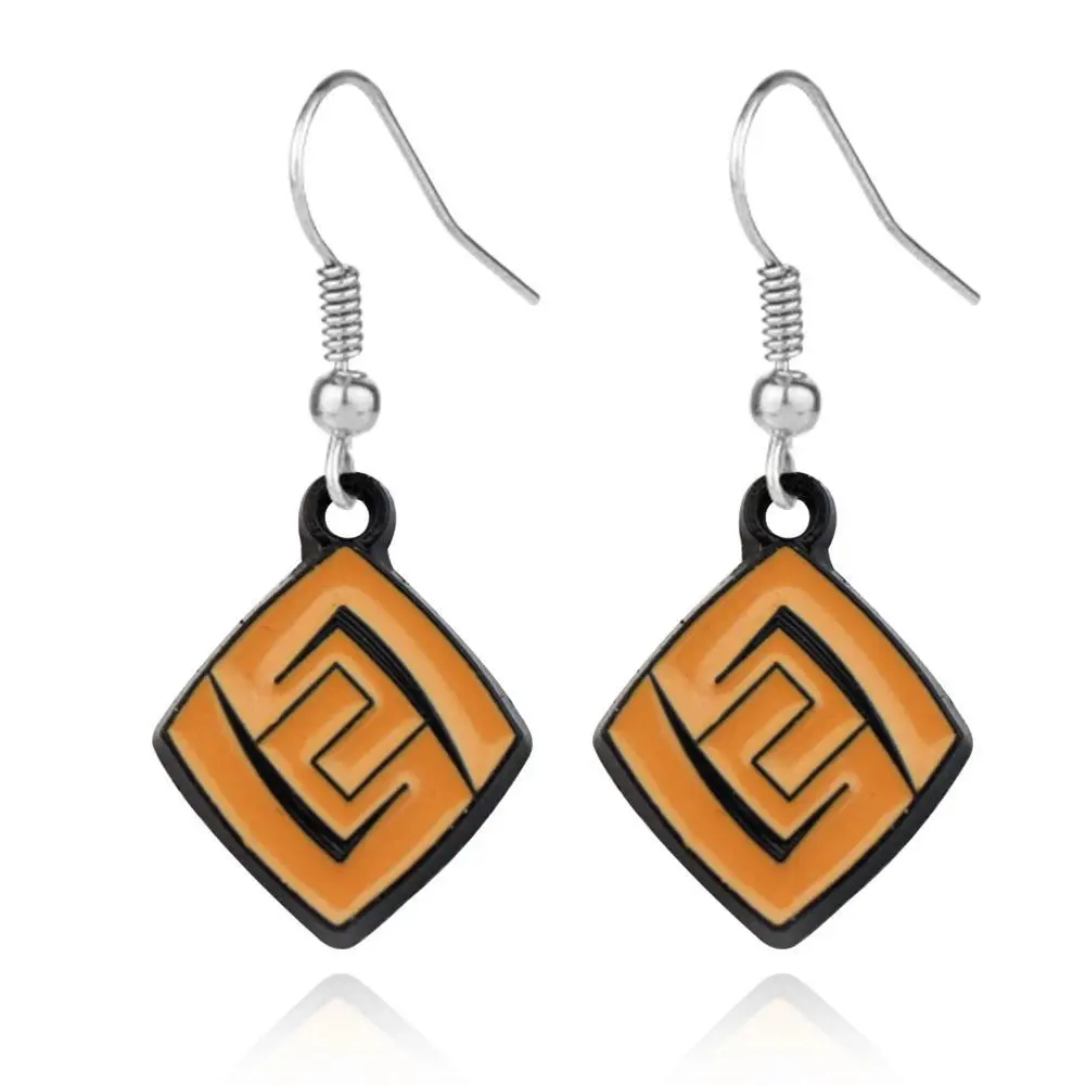 Creative Game Genshin Impact Earrings Pendant Round Eye of God Earrings Water Wind Thunder Fire Element Jewelry Cosplay Gifts