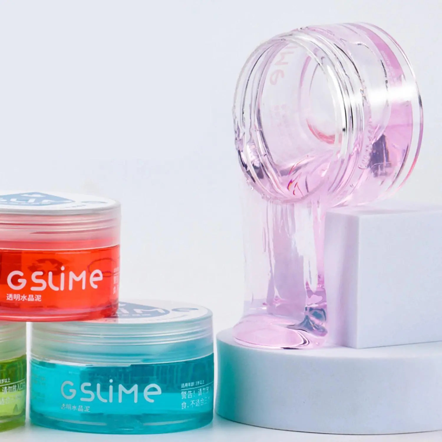 Transparent Crystal Mud Slime Bubble Gel Stress Relief and Release Pinching Toy