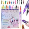 12 or 24 Color 3D Nail Art Pen Set, Dotting, Drawing, and Liner Markers for DIY Manicures Nail Art Supplies