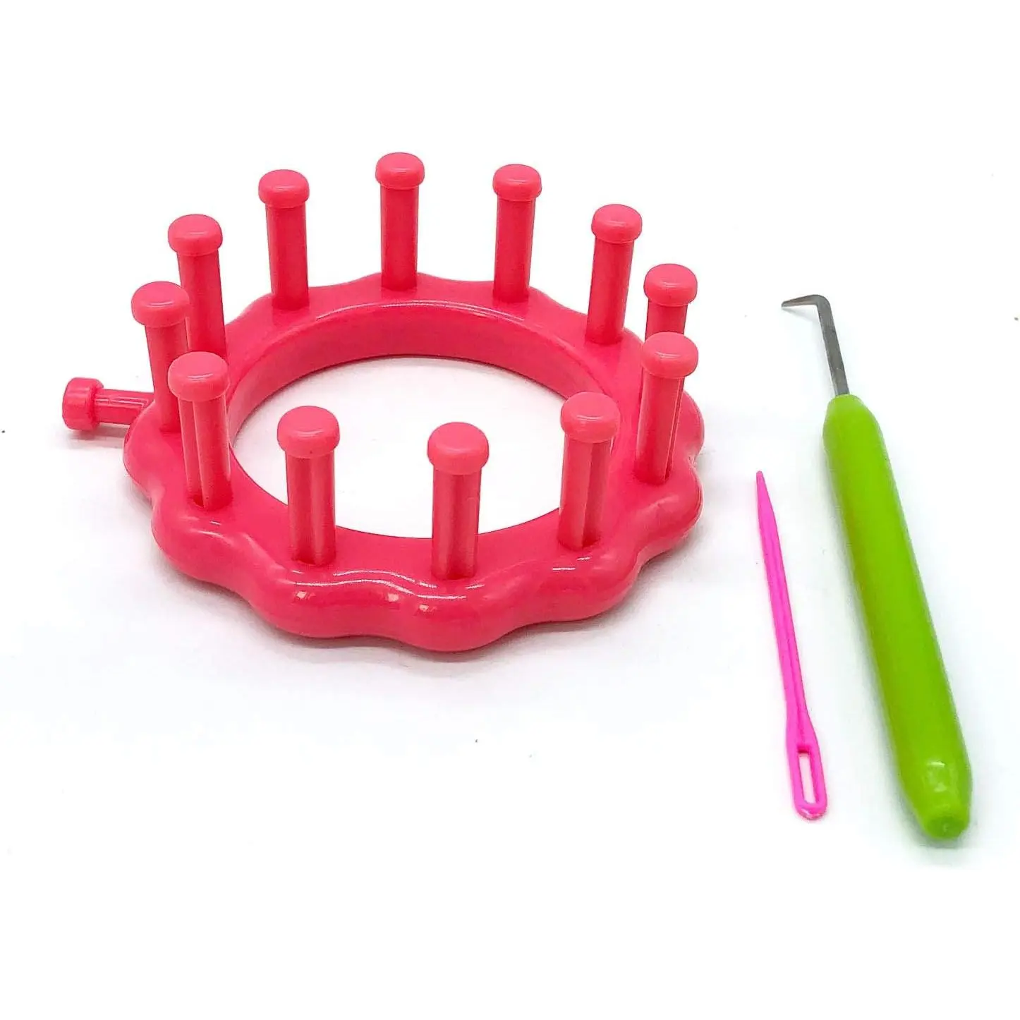 Round Knitting Loom Plastic Hat Weaving Looms Kit with Loom Hook/, Creativity for  Small Knitting Loom Kit -  for Sock, Hat,  & Arm Warmers, Scarf &  ()