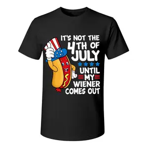 Men's 100% Cotton 4th of July Funny Graphic Print T-Shirt, Soft Breathable Short Sleeve Casual Tee for Summer Streetwear, Unisex,Daily Wear,Suitable For All Seasons