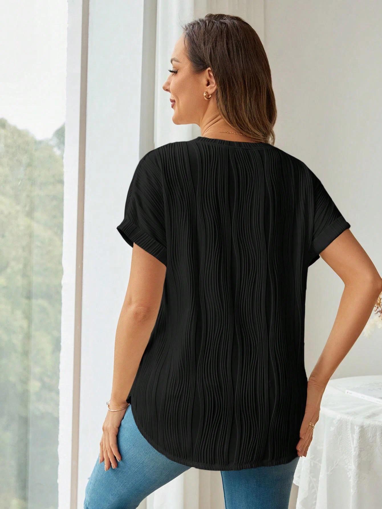 Maternity short-sleeve tops, casual summer white and black T-shirts, maternity blouses