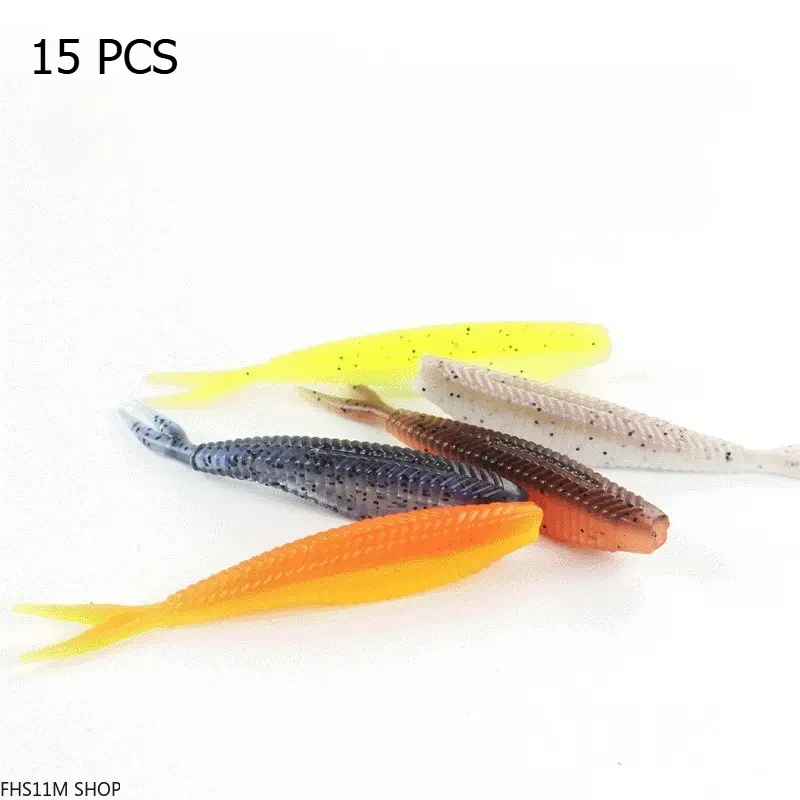 15 PCS Forked Tail Micro Finesse Soft Worm Fishing Lure, Slow Sinking Split Tail Grub Bait For NED Rig And Drop Shot, Crappie Fishing, Bluegill Fishing, Trout Fishing And Bass Fishing Tackle For Freshwater Anglers