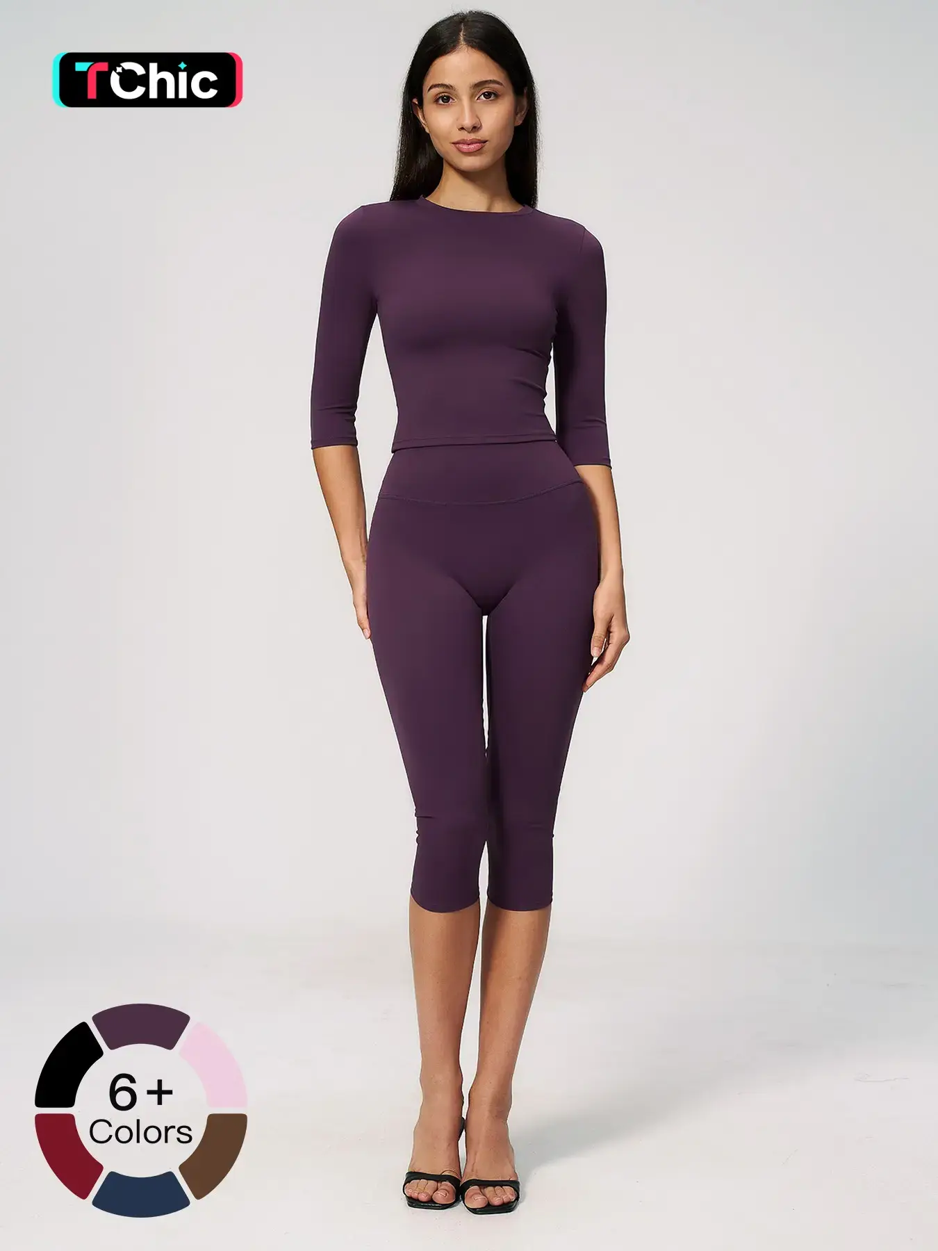 Women's New Fleece Sports Two-Piece Set, High-Waist Slim-Fit for Pilates, Training, Running and Fitness Yoga, High Elastic Gym Activewear, Bodycon Workout Set