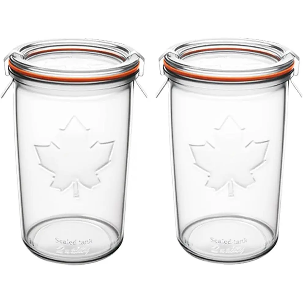 2 Pack Canning Jars Sourdough Starter,Wide Mouth Glass Storage Container | Wide Mouth Airtight Glass Storage Containers, Canning Jars For Sourdough, 743 Wide Mouth Sourdough Starter Jar