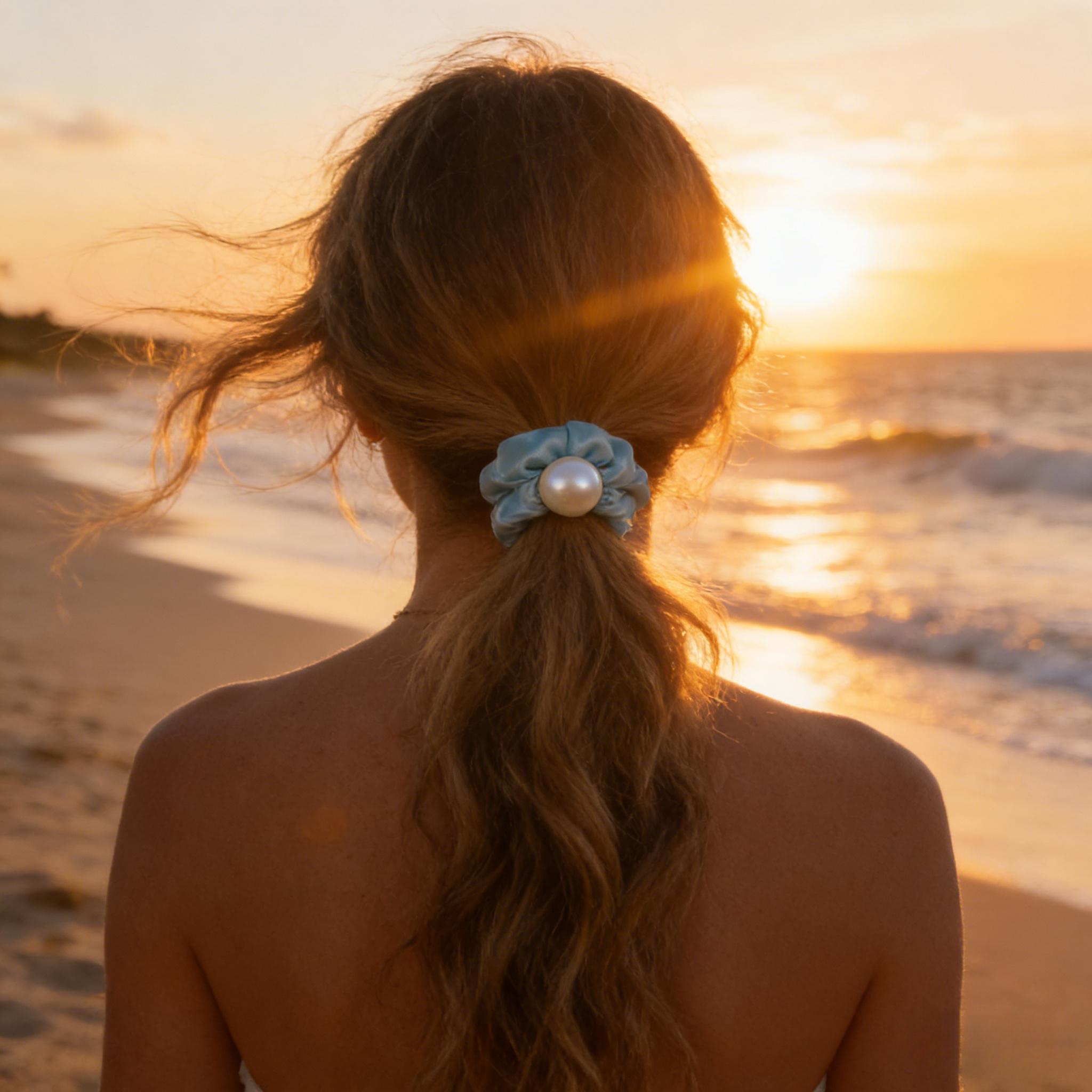 The Ultimate Hair Kit: 10 Pearl Scrunchies for Buns, Ponytails & Beyond