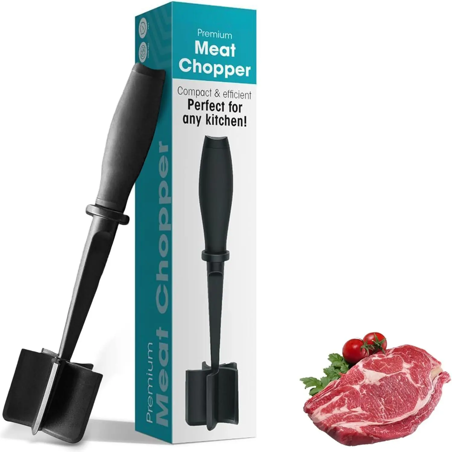 Meat  - 5   -  Masher - Heat Resistant Meat Masher Tool for Hamburger Meat, , Turkey & Nylon Hamburger  Utensil Non-scratch Utensils