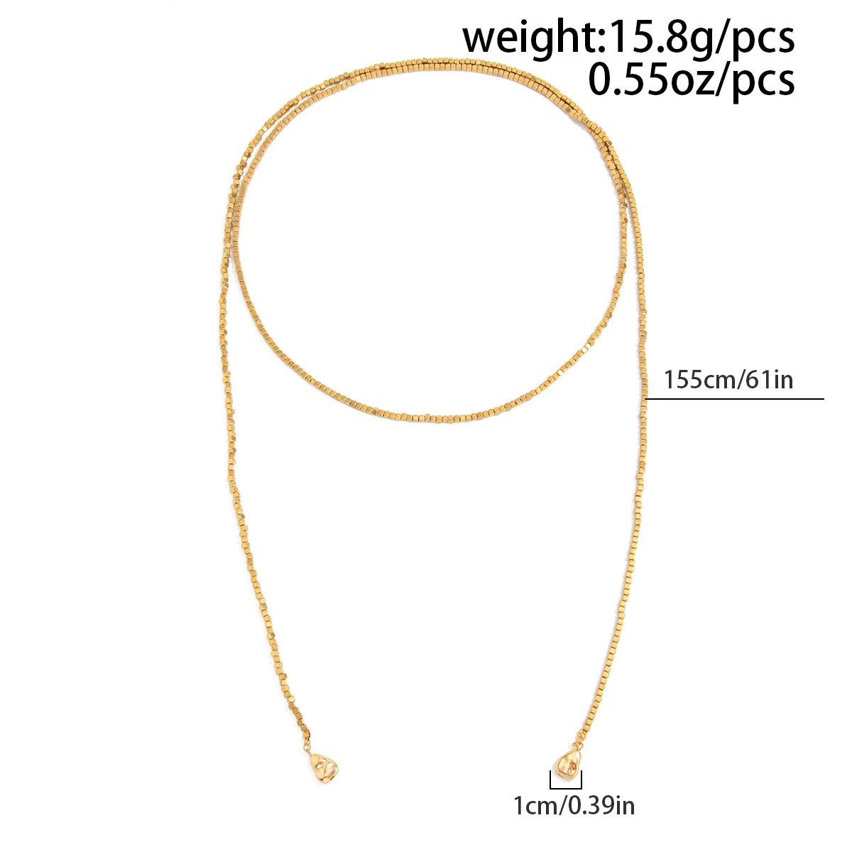 Hip Hop Irregular CCB Pearl Beaded Necklace Y-Shaped Disc Tassel Collarbone Chain Trendy Y2K Aesthetic Streetwear Layered Dainty Stylish Unique Fashion Jewelry Casual Stackable Accessories for Men Women Daily Party Street Hip Hop Outfit Wear