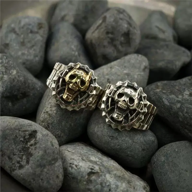 Inkhausstore-Inkvaultarchive JoJo's Bizarre Adventure "Killer Queen" Punk-Style Open Ring with Epaulette Detail