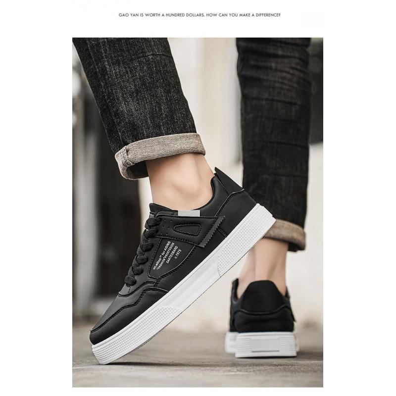 Men'S Low-Top Thick-Soled Sneakers - The Upper And Sole Have Cushioning Pads, Round-Toed Casual Sneakers, Perfect For Running, Gym, And Everyday Wear - Youth Fashion Lace-Up Sneakers (Low-Top Thick-Soled Sneakers)