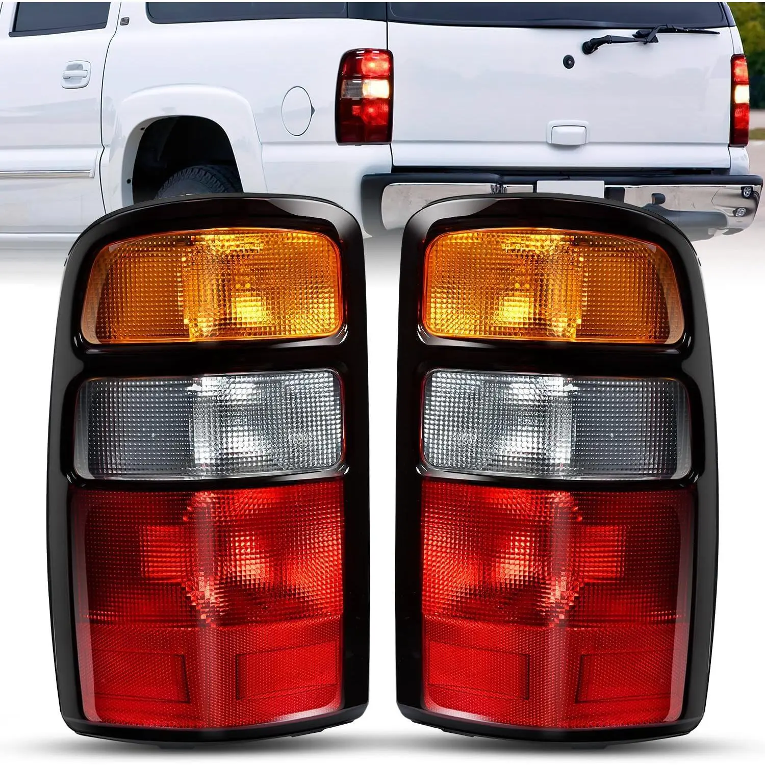 Nilight Taillight Assembly Compatible with 2000 2001 2002 2003 2004 2005 2006 Chevy Tahoe Suburban GMC Yukon Tail Light OE Style Rear Lamp Replacement Driver and Passenger Side, 2000-2006 Chevy Tahoe, 2000-2006 Gmc Yukon/ Yukon Xl 1500/ Yukon Xl 2500