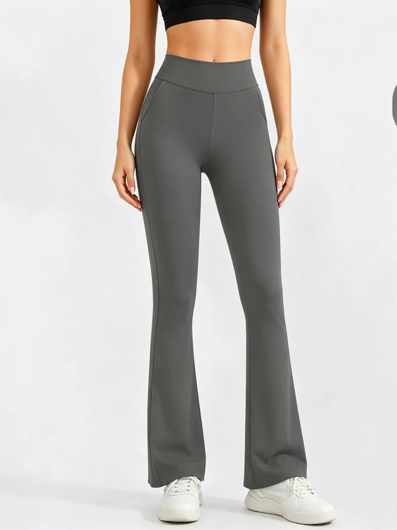 Women's Sporty Long Pants, Butt-Lifting Patchwork Yoga Pants, Pocketed Bottoms, Casual Wear, Comfortable and Stylish