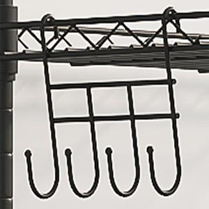 Shelf 6 Wier Metal Shelves Storage Rack Shelving Unit Organizer for Kitchen Laundry Garage Bathroom Pantry Closet OfficeAdjustable Hanging Hangable Black