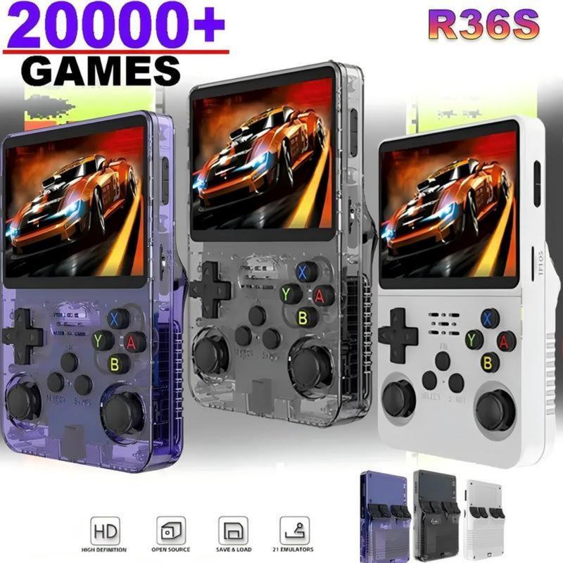 R36s Retro Video Game Console, Portable Handheld Gaming Machine, 128GB ...