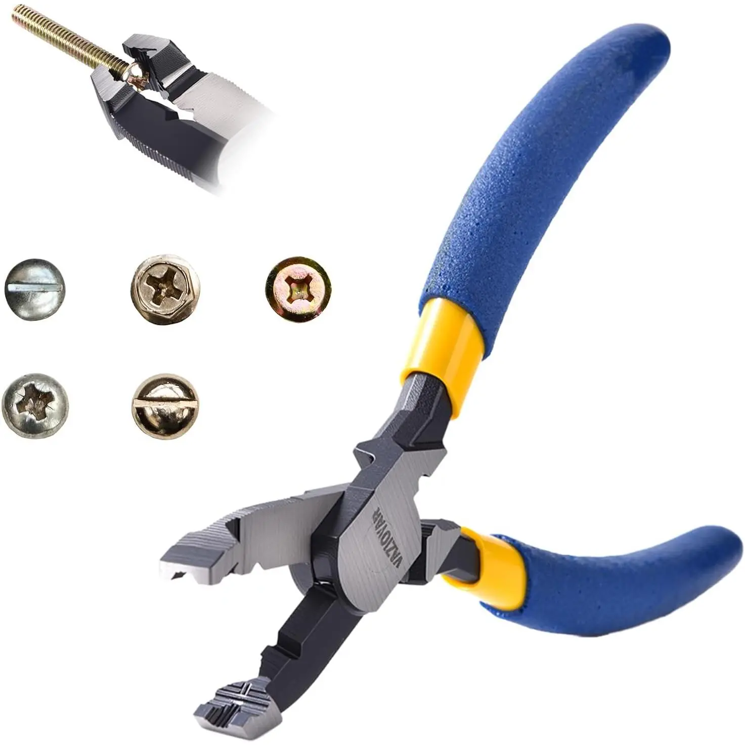 Multi-Function Screw Extractor Pliers, Non-Slip Screw , Extracts Stripped, Rusted Screws, Stripped Screw Remover Tool, Lineman Plier for  Removal of Damaged or Rusted Fasteners