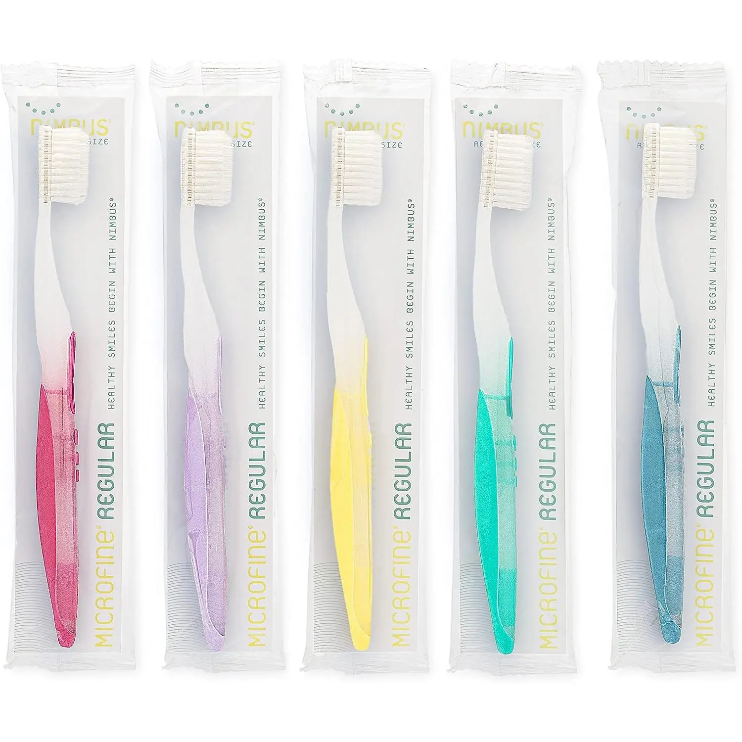 Oral Extra Soft Toothbrushes (Regular Size Head) - Periodontist-Designed Tapered Bristles for Sensitive Teeth & Receding Gums, 5-Pack, Colors May Vary