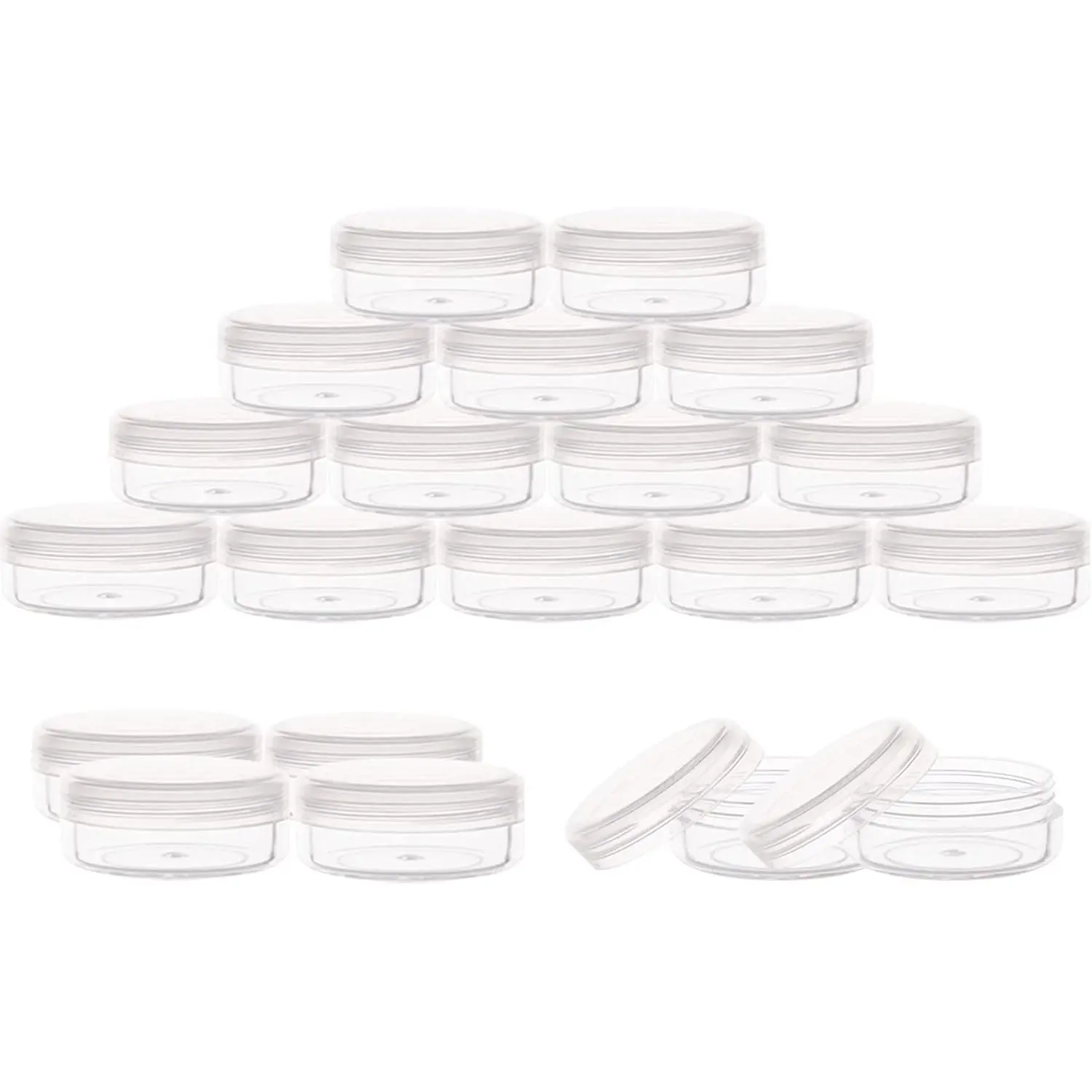 10 Gram Sample Containers with , Small Containers with Clear Lid