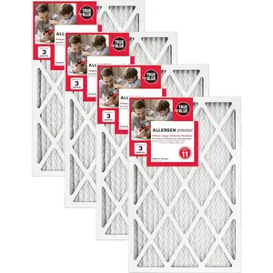 15x20x1 MERV 11 Allergen Electrostatic Pleated HVAC Furnace Air Filter (4-Pack), Home Use Replacement Filter, Made in USA